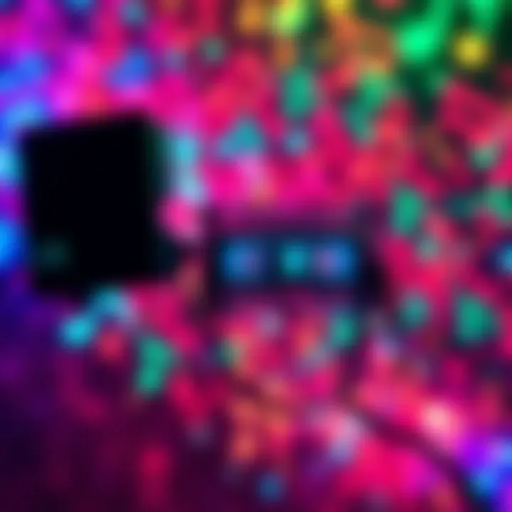 A vibrant collage of TikTok-inspired music notes and vibrant colors representing free downloads