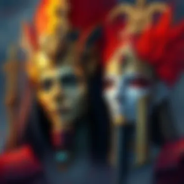 Artistic representations of the Egyptian gods Set and Ra, highlighting their features and symbols, surrounded by elements of Kemetism.