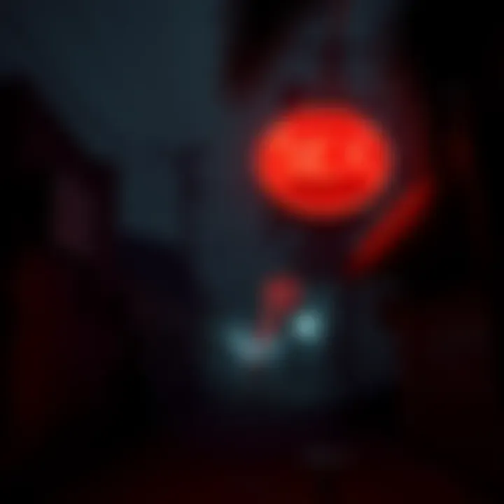 Sex trafficking awareness in Puerto Rico A dark street in Puerto Rico with a neon sign, symbolizing the rise of sex trafficking and disappearances in the area.