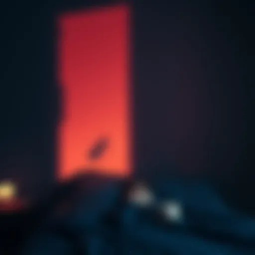 Person looking at shadow in bedroom A person sitting on a bed, staring at a shadow that resembles a locust on the wall in a dimly lit room