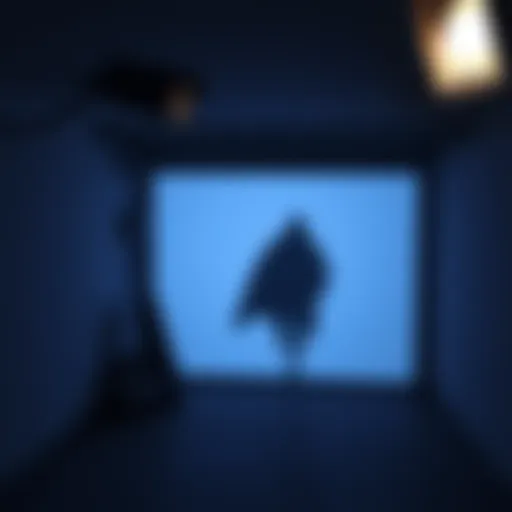 A dark figure swiftly moving across a garage camera view, raising curiosity about its nature.
