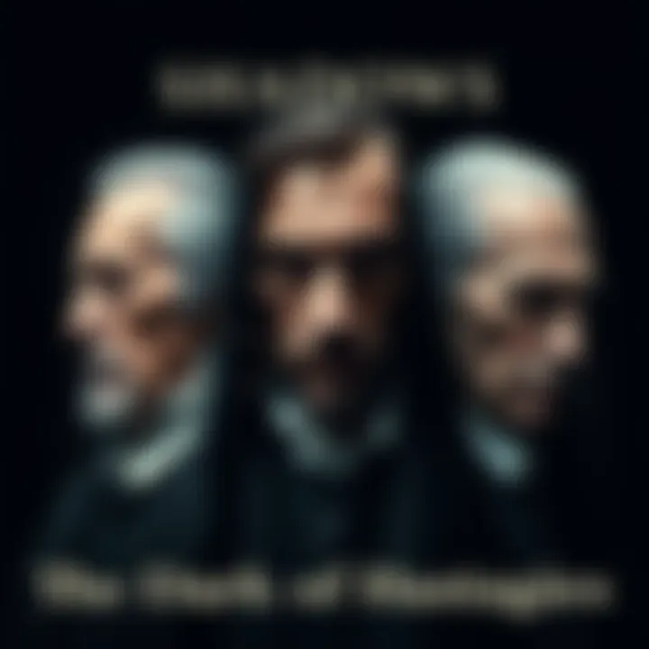 A collage of portraits of Marquis de Sade, Gilles de Rais, and Jeffrey Epstein against a dark background, symbolizing their dark legacies
