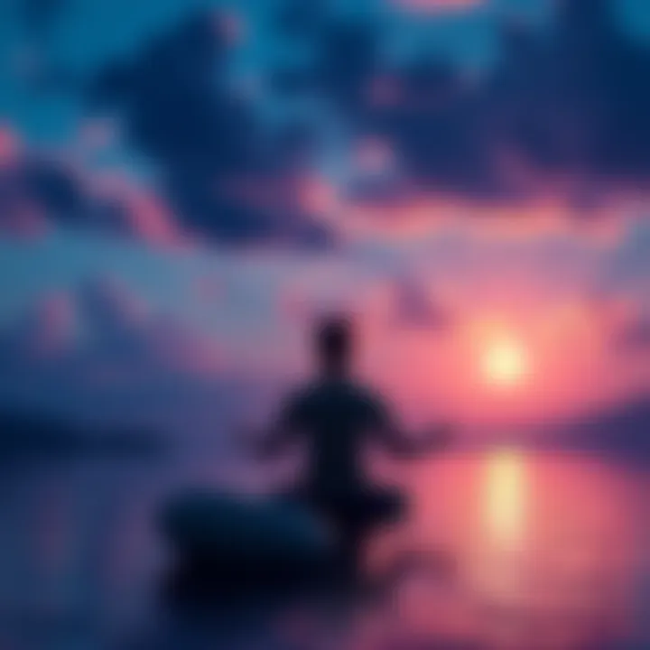 Shambhavi Mandala Session A person meditating in a peaceful setting, contemplating their Shambhavi practice after missing a session.