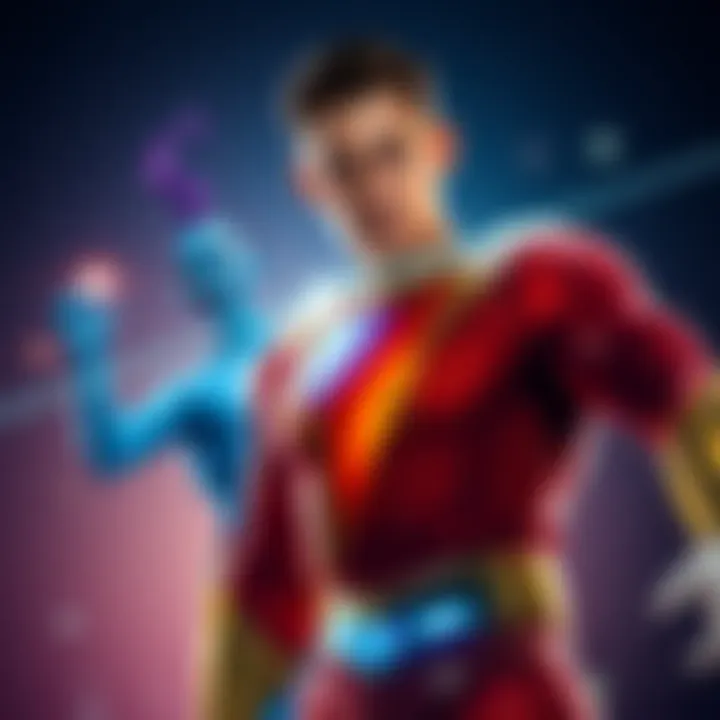 A comparison of Shazam and Bernard from the film Bernard and the Genie, showcasing their playful and magical traits.