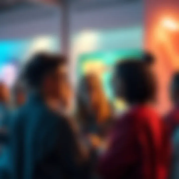 A group of people conversing about shifting techniques, some appearing confused while others display skepticism, highlighting concerns about misinformation.