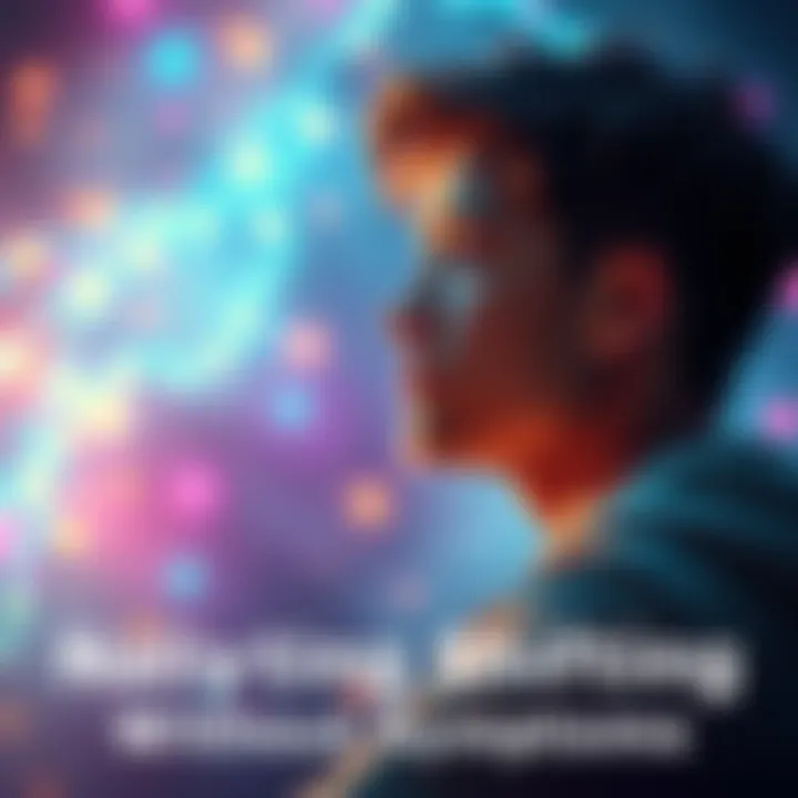 A teenager reflecting on shifting experiences, surrounded by vibrant colors symbolizing dreams and imagination.
