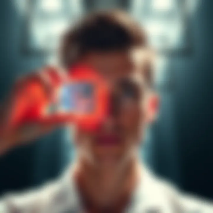 A person looking through a prism, symbolizing changed perceptions of beliefs