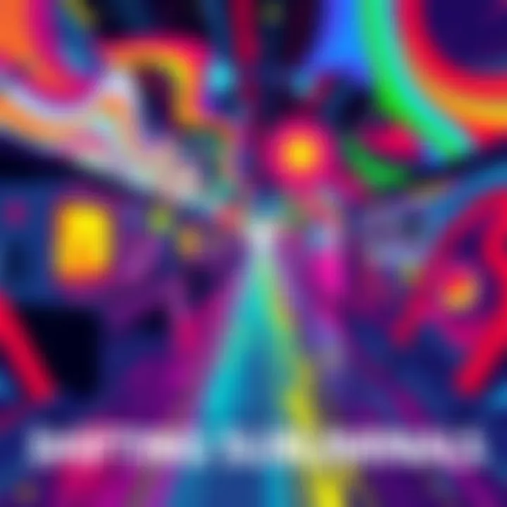 An engaging illustration representing the shifting subliminals channel, featuring bright colors and abstract patterns that symbolize subliminal messaging.