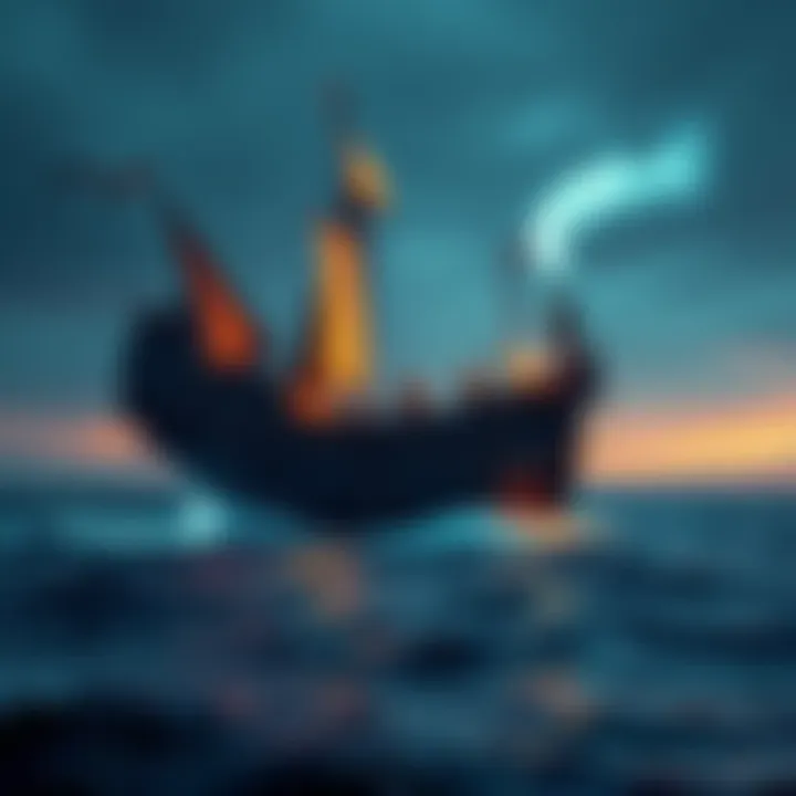 A ship undergoing repairs, with some parts replaced, symbolizing change and identity