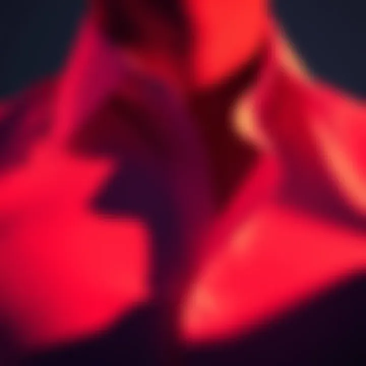 A close-up view of a shirt collar casting a shadow that creates an optical illusion, showing how lighting influences perception.