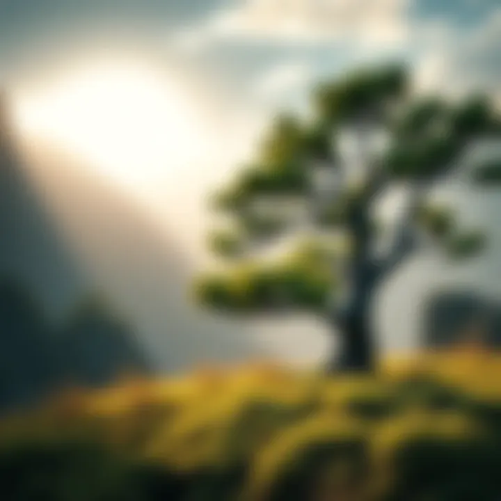 The Shoyeido Pine symbolizing gratitude, set against a tranquil backdrop