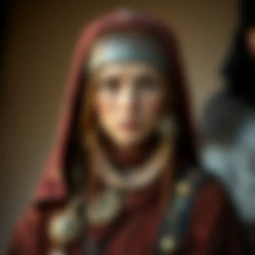 Reconstruction of an 18th century female Siberian shaman, showcasing traditional clothing and artifacts that reflect her cultural heritage.