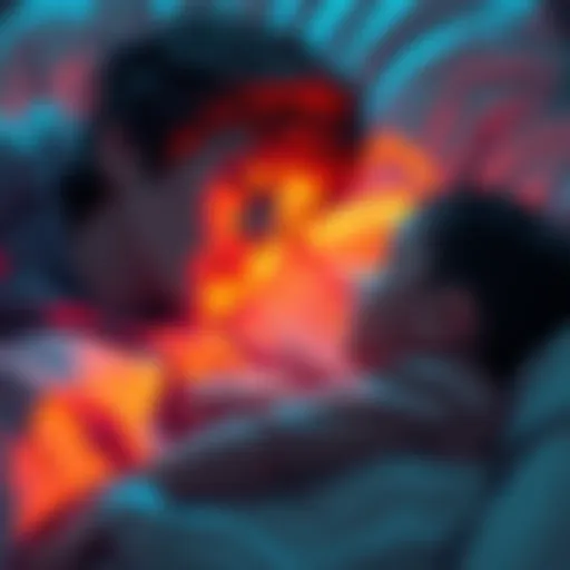 A person dreaming about a close moment with a sibling, reflecting on emotional connections, with soft colors evoking a dreamy atmosphere.