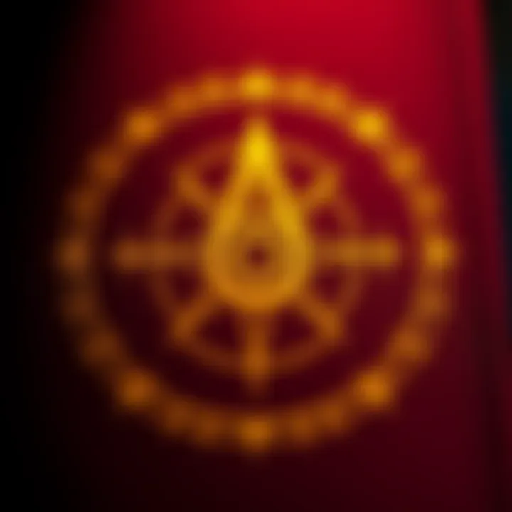 Sigil from Demons of Magick Book A highlighted sigil in yellow from the book 'Demons of Magick: Three Practical Rituals for Working with The 72 Demons.'