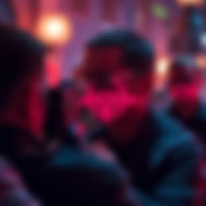 Sigil Integration in Film Scene A filmmaker incorporates a sigil into a dramatic film scene, highlighting emotional expressions and subtle backgrounds.