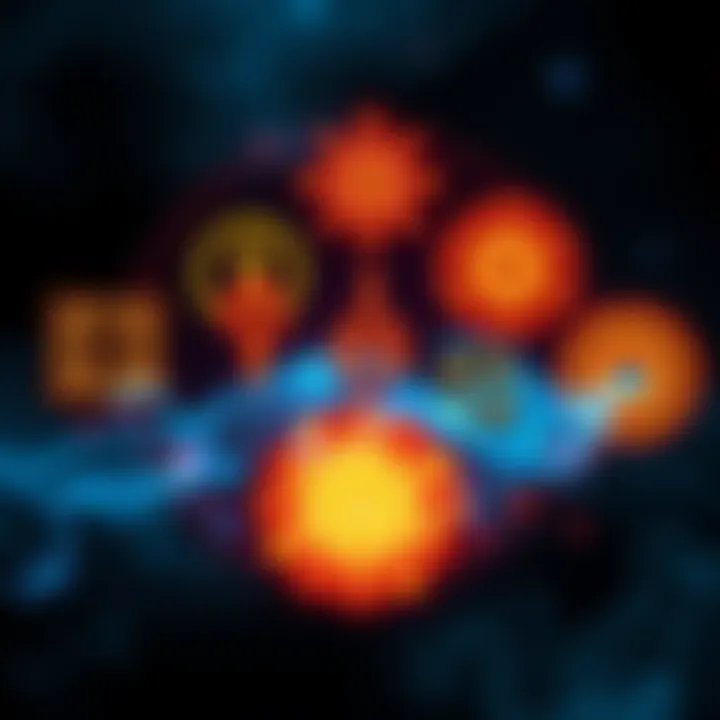 A creative interpretation of various sigils glowing with energy, symbolizing their mystical properties.