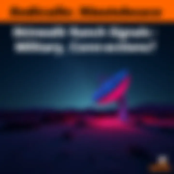 A satellite dish receiving signals at Skinwalker Ranch with a night sky in the background.