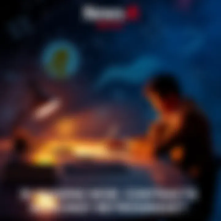 Signing Contract During Mercury Retrograde A person sitting at a desk, signing a work contract with astrological symbols in the background, representing Mercury retrograde.