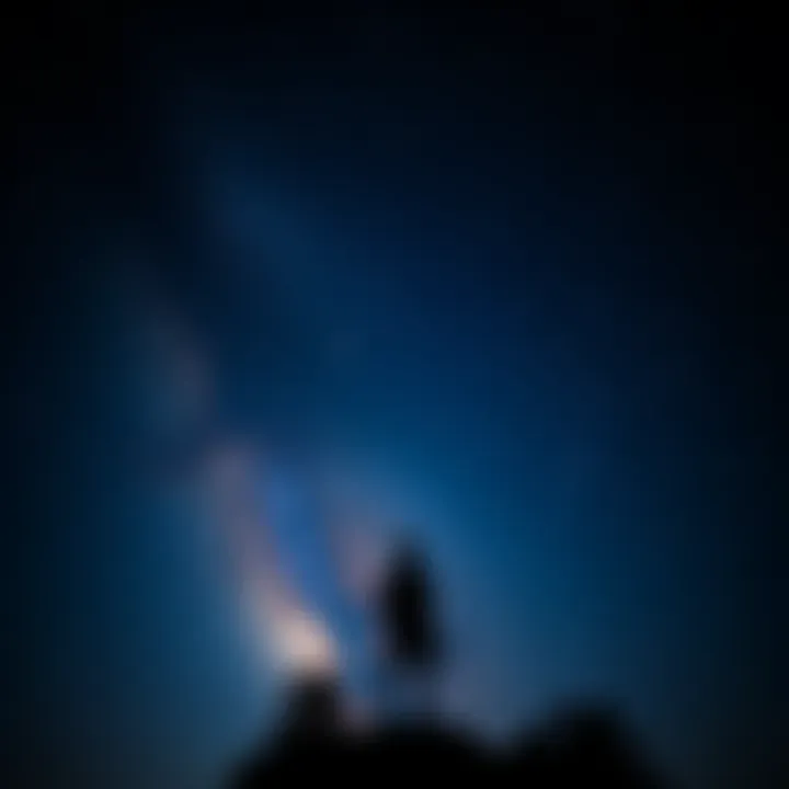A person looking at a night sky filled with stars, feeling connected to the universe