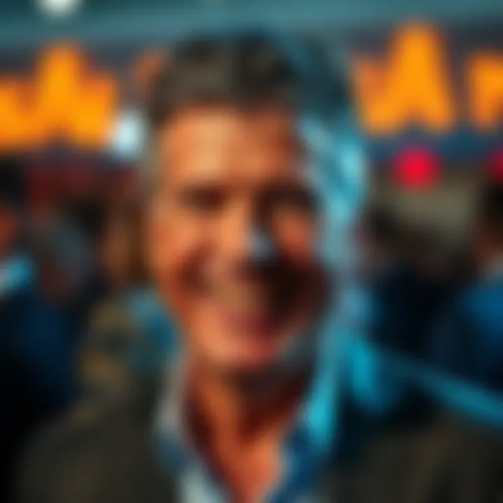 Simon Cowell smiling confidently Simon Cowell showing a youthful smile after a blood-rinsing treatment