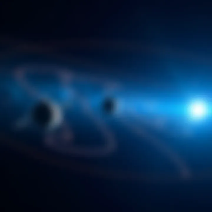 A digital representation of the universe with stars and planets, highlighting precision orbital paths, showcasing a breakthrough in accuracy.