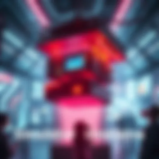 A simulation computer is dropped into a virtual environment, creating a nested simulation with in-game characters reacting.