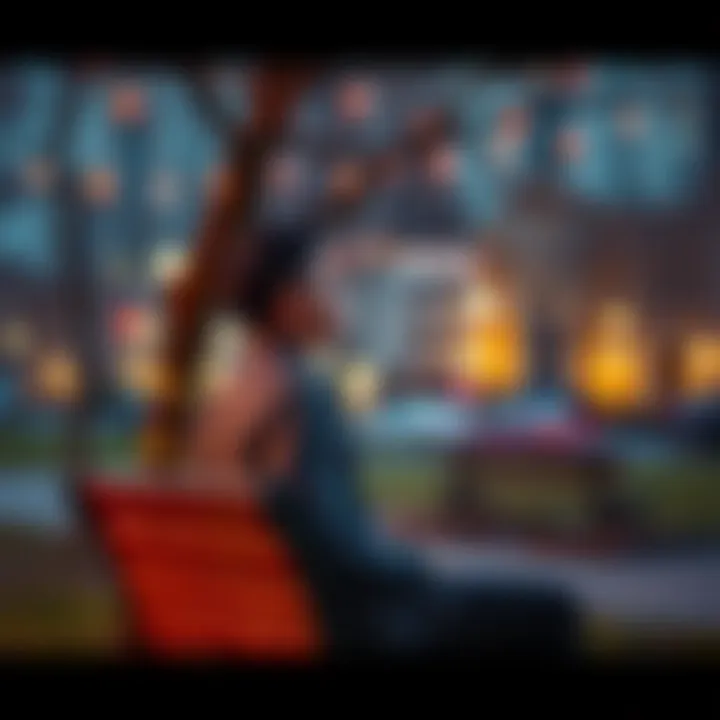 A 34-year-old individual sits alone on a park bench, gazing thoughtfully into the distance, contemplating their search for a life partner and future relationship goals.