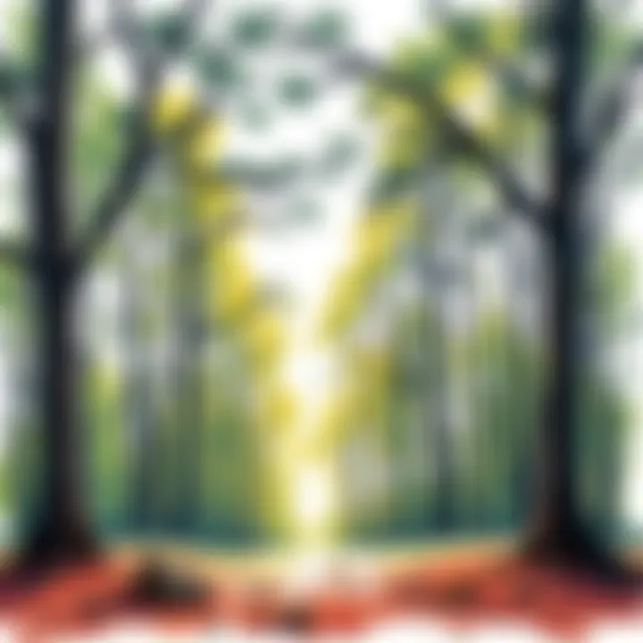 A detailed hand-drawn sketch showing trees and natural elements, perfect for inspiration.