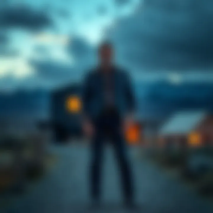 Owner of Skinwalker Ranch Owner of Skinwalker Ranch standing in front of the ranch with a scenic view of the landscape behind him.