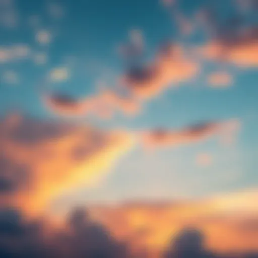 A historical view of the sky showcasing clouds and sunset colors typical of 125 years past