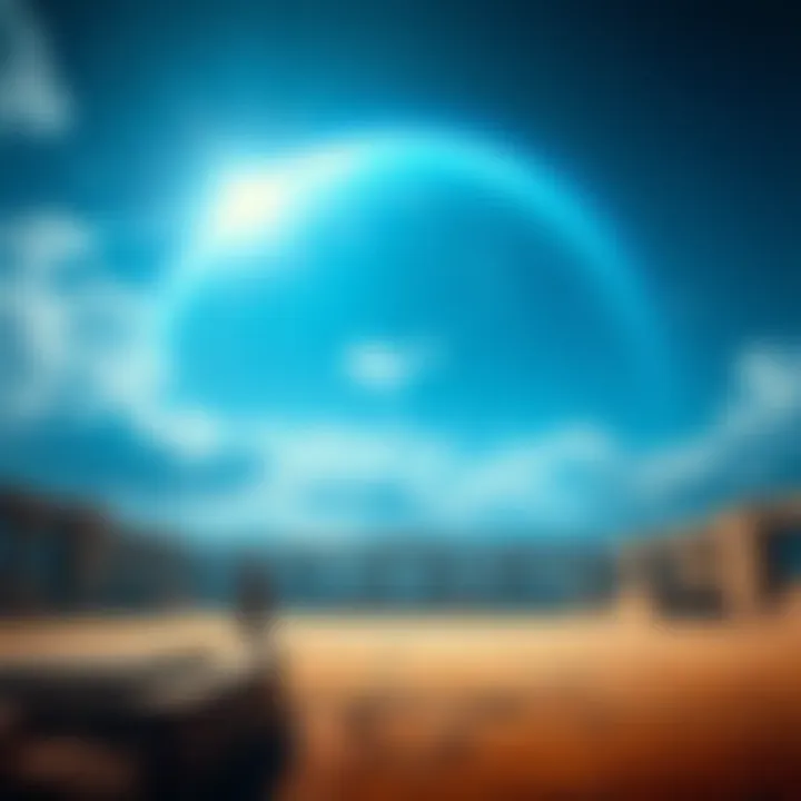 Sky Dome Illustration A depiction of an ancient civilization viewing a solid blue dome representing the sky over Earth, challenging modern views of gravity.