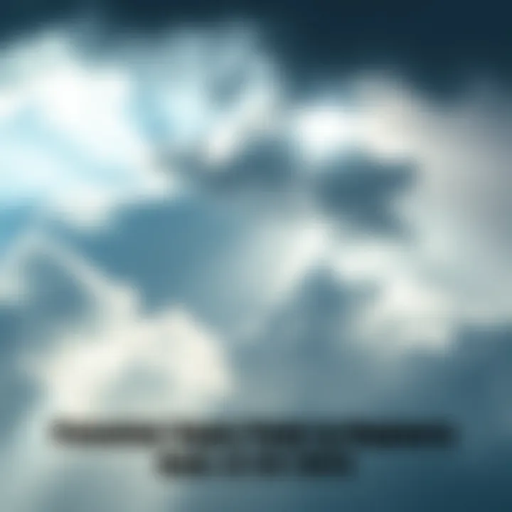 A dramatic sky showing dark clouds with rays of light breaking through, symbolizing hope and anticipation.