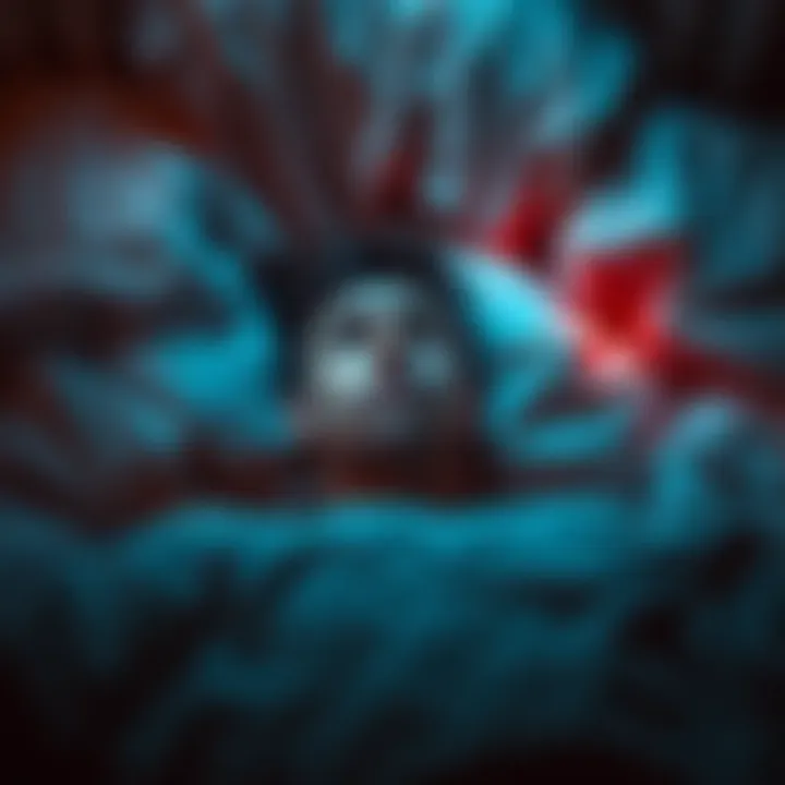 A person lying in bed with a concerned expression, feeling a sensation of being pulled, but with no visible fear, illustrating the experience of sleep paralysis without scary visions.