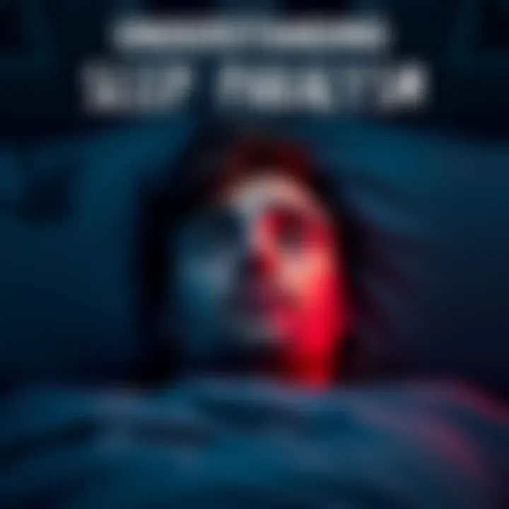 A person lying in bed with their eyes wide open, looking scared while shadowy figures loom in the corners of the room.