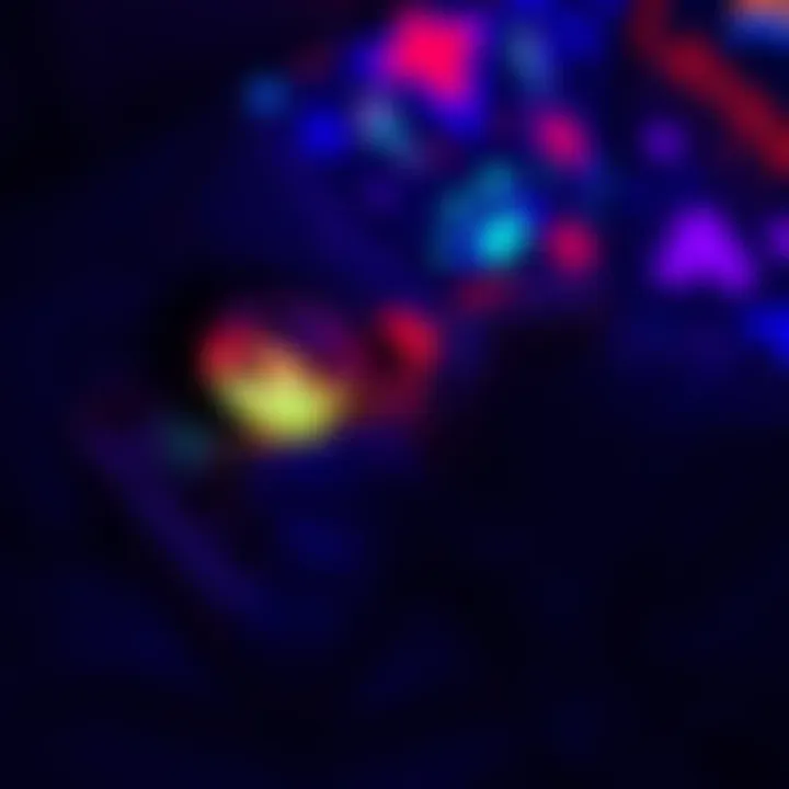 A figure lying in bed, looking startled with shadows and vivid colors around, representing DMT visuals during sleep paralysis.