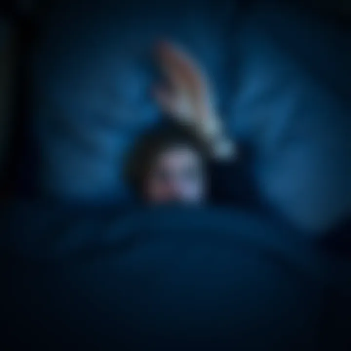 A person lies in bed with their eyes open, looking frightened while unable to move, surrounded by dark shadows, symbolizing the feeling of being trapped in a nightmare.