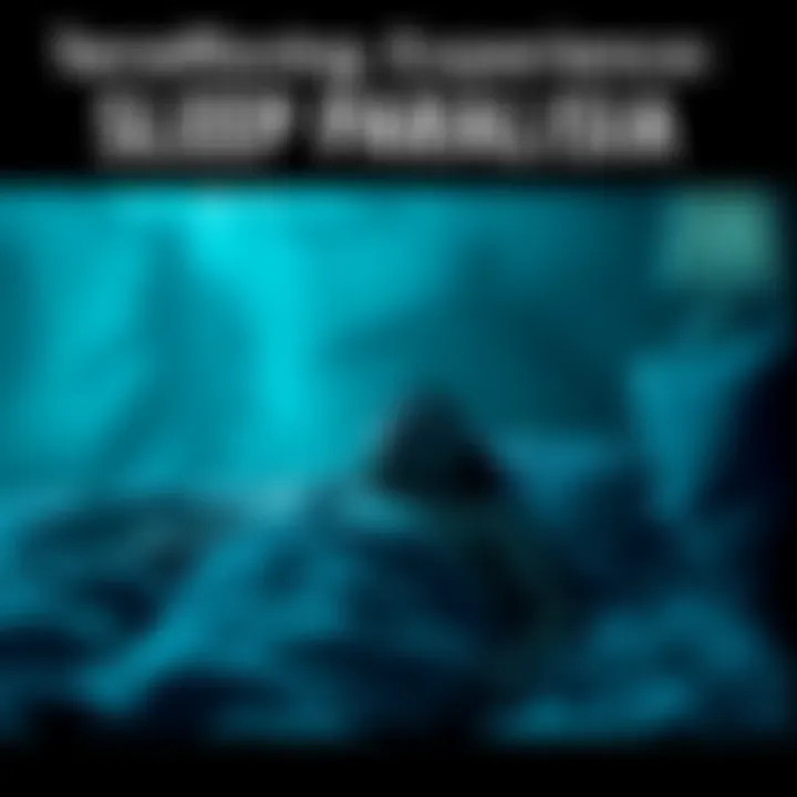 A person lying in bed awake but unable to move, with shadowy figures looming nearby, creating a feeling of dread and fear during sleep paralysis.