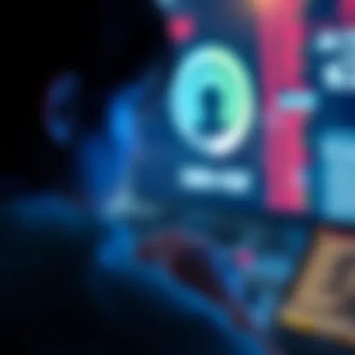 A frustrated person looking at a screen with a loading icon, symbolizing slow internet speeds.