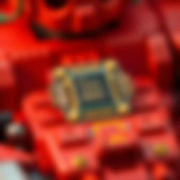 Close-up of a Small Soldiers toy with a visible advanced chip, highlighting its military-inspired design and technology.