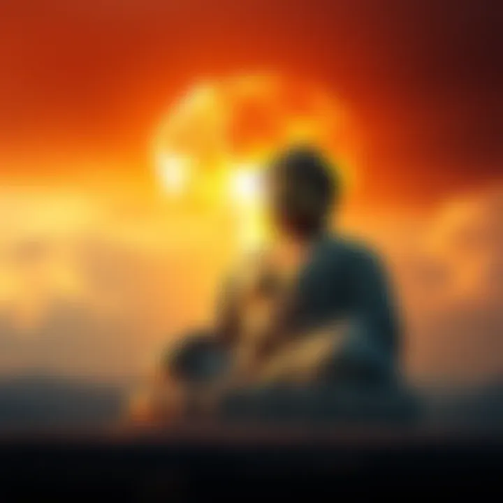 Historic image depicting the Smiling Buddha nuclear bomb test with a mushroom cloud rising, symbolizing India's first nuclear milestone on Buddha's Birthday.
