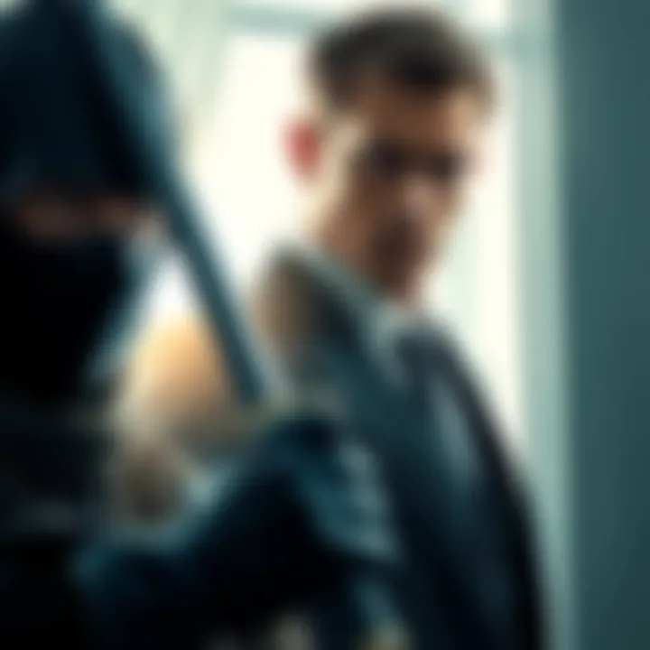 A movie poster featuring Snake Eyes, a masked ninja character holding a sword, alongside an image of Charlie Kirk in a formal setting, symbolizing their connection.
