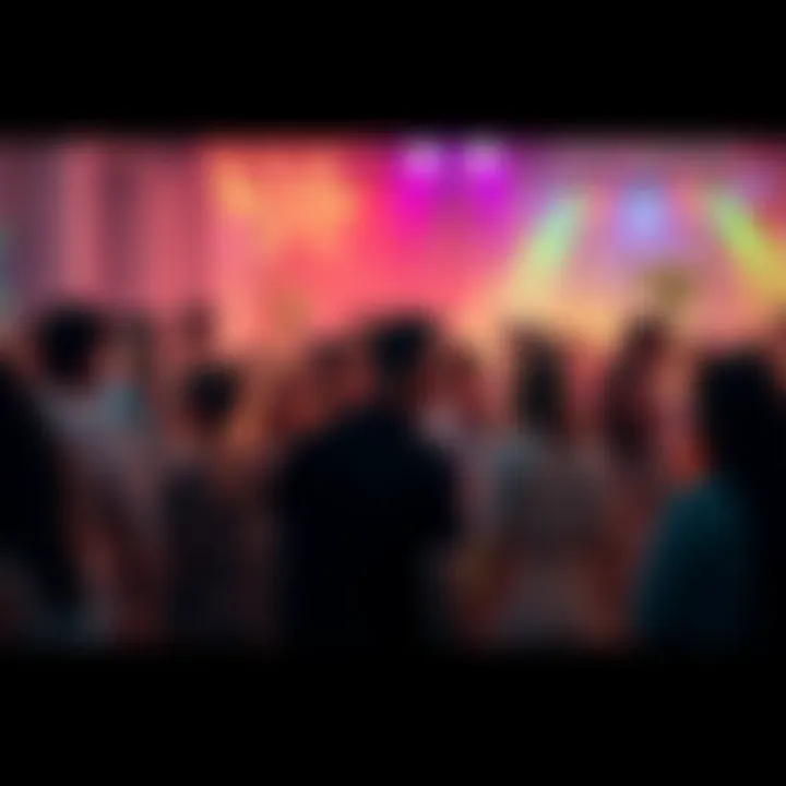 A group of individuals at a lively party, each person focused on their own conversations, illustrating the concept of the Invisible Guest Theory.