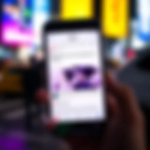 A smartphone displaying a social media app with blank news feed sections where Middle East updates should be, showing confusion.