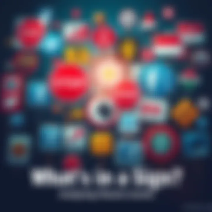 Analyzing societal signs A collage of various signs reflecting recent events and societal trends, including protest signs and social media symbols