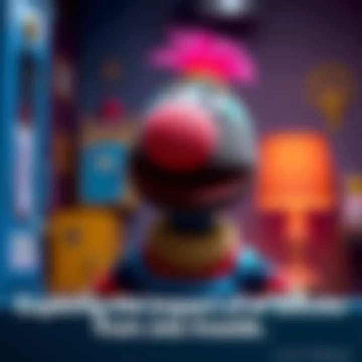 An animated character named Socko, featuring a sock puppet design, expressing emotions in a colorful setting