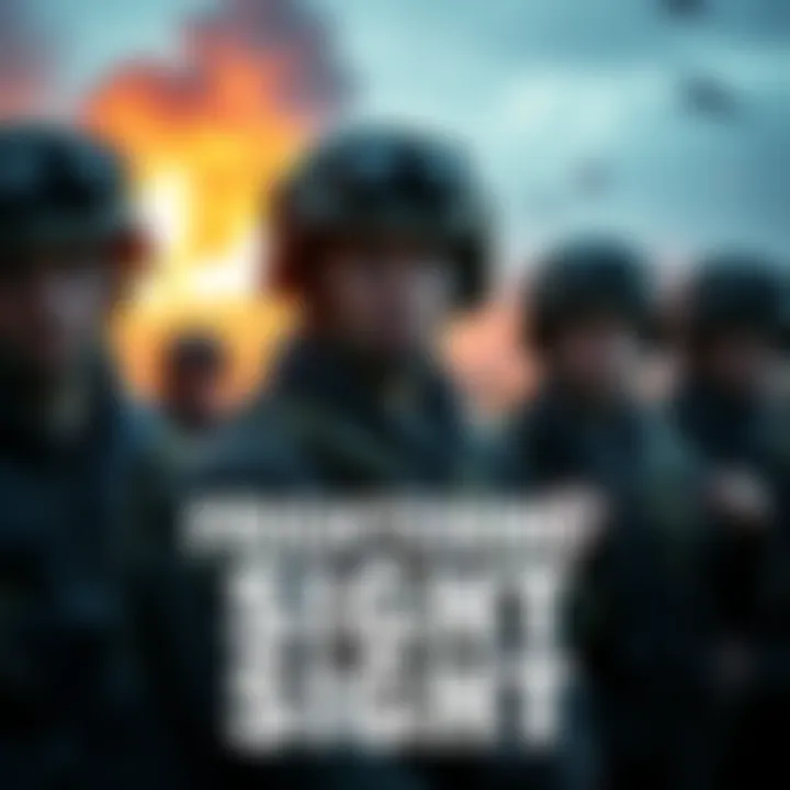 Soldiers Reacting to an Unusual Event Soldiers on the battlefield looking surprised at a strange sight in the distance