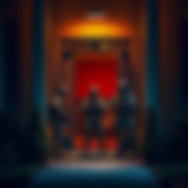 A soldier standing at the entrance of a private home, symbolizing the protection against quartering without consent under the Third Amendment.