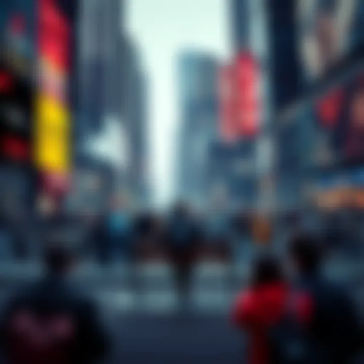 A lone person sits on a park bench surrounded by a diverse crowd, symbolizing connection and loneliness.