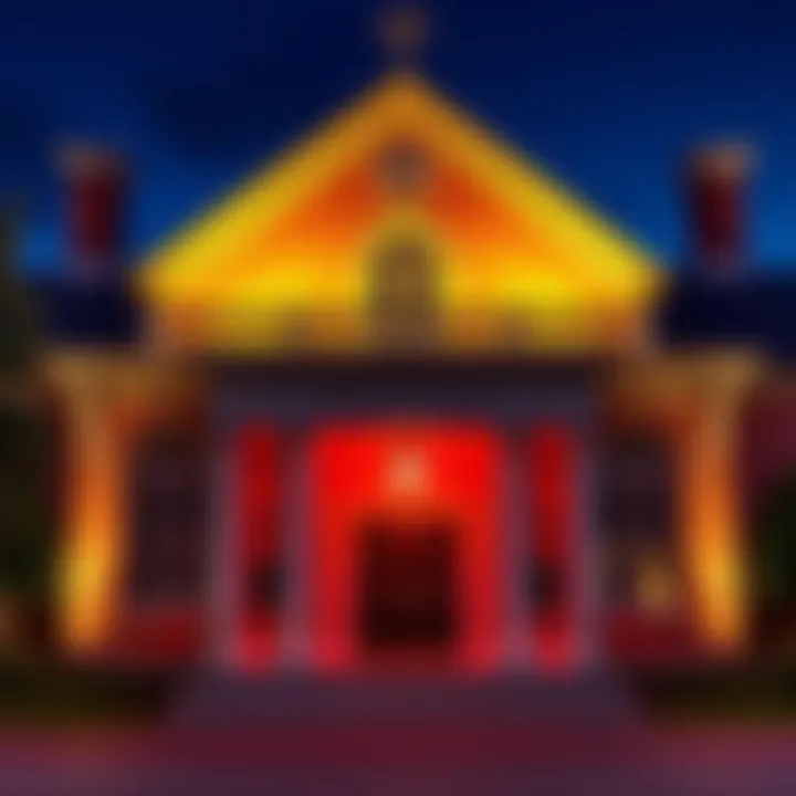 Exterior view of Solomon’s Lodge No. 1, showing its historic architecture and significance, with a focus on the entrance