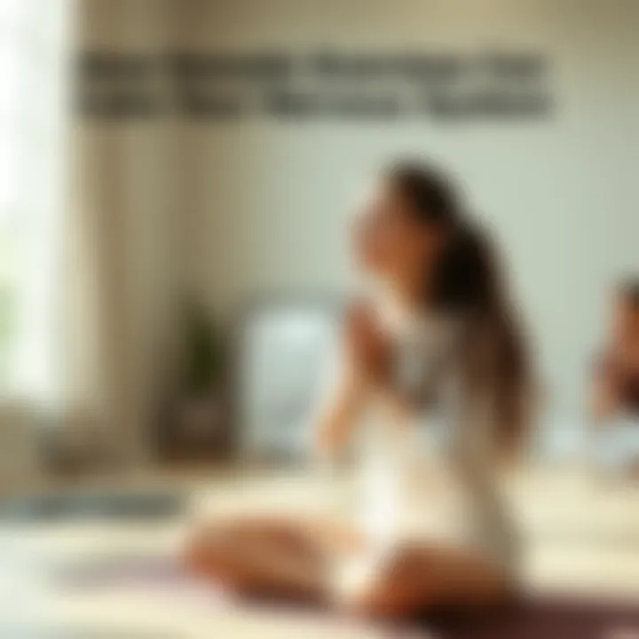 Individual doing somatic exercises in a calming indoor setting with natural light